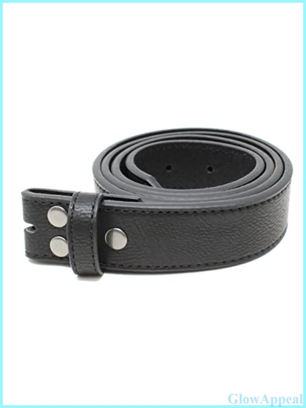 Thin Bonded Leather Belt Strap Distressed Texture Interchangeable Buckle
